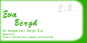 eva bergh business card